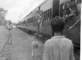 Railroad in India as seen by men of the 2005th Ordnance Maintenance Company during WWII.