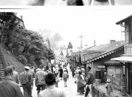 Street scene at Darjeeling, India, during WWII.