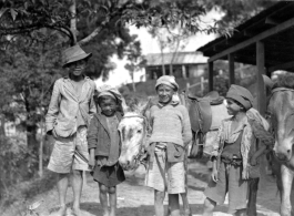 Boy horse wranglers in Burma, during WWII.