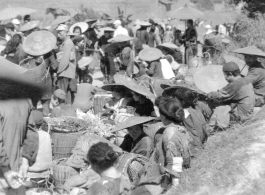 Market day at Zhanyi, Yunnan, China, during WWII.