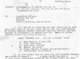 Page of Lt. Teeter's IDPF