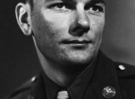 Portrait of Martin Eifling, US Army officer, during WWII.  From the collection of Hal Geer.