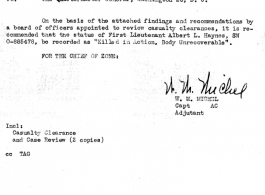 Individual Deceased Personnel File (IDPF) for Albert L. Haynes, MIA, China.