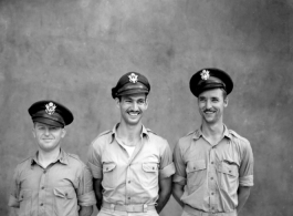 Three American flyers in the CBI during WWII.