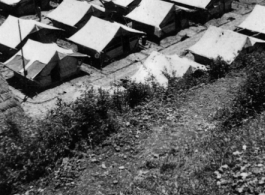 The hostel area at the American base at Suichuan (Suichwan) airbase, Jiangxi province, during WWII.