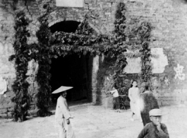 A gate in a city wall in China during WWII.