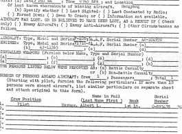 Individual Deceased Personnel File (IDPF) for Albert L. Haynes, MIA, China.