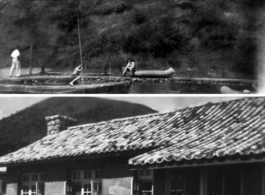 "Camp Schiel" rest station at Tangchi, Yunnan province, in the CBI.  From the collection of James D. Vaughn, who was lost in the CBI in December of 1944.