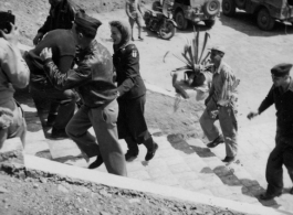 The visit of Paulette Goddard, American star and civilian VIP visitor to "Chang-yi" China, during WWII.