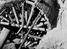 Chinese construction workers building an arched stone bridge in SW China during WWII.  From George Pollock.