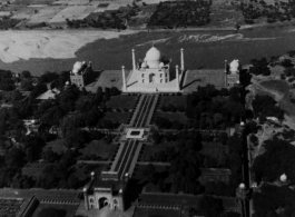 Taj Mahal from the air during WWII. In the CBI.