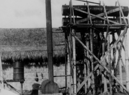 Hot water heater in Jorhat, India, during WWII.