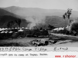 779th EPD Co. camp Tagap, Burma, during WWII.  Photo from George Pollock.