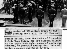 A burial at sea for PFC Clorala Willard.