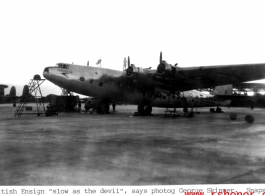 British Armstrong Whitworth Ensign "Empyrean" aircraft at the Bengal Air Depot, Calcutta, during WWII.  Photo from George Skinner.