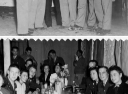 Party and dance at the Hostel #10 Officer's Club on January 19, 1945.  Photos from Dorothy Yuen Leuba.