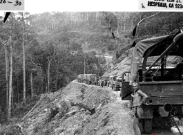 US convoy on a new road to China from India during WWII.