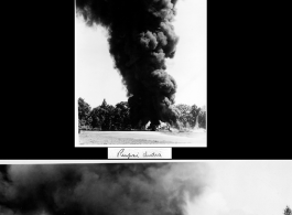 Destroying aircraft by burning rather than returning planes to US. Rupsi, India.