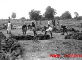 Lengthening the E-W runway by 81 for B-29's, Chaukulia, India Dec 1943.