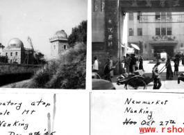 Purple Mt. Park, Nanjing, China, late 1945, and market.