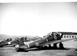 Japanese airplanes at the Nanjing Airport, during WWII, January 2, 1946.