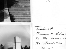 Monuments On Purple Mountain Park, China, late 1945.