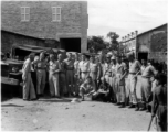 American and Chinese servicemen shortly after retreat of Japanese from Guangxi from Liuzhou after Ichigo, now re-entering areas the Japanese had controlled not long before. This photo is likely from around the larger Liuzhou area.