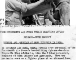 CACW mechanics Sgt. R. G. Miller, and Sgt. Fu Yong Chie work on P-51 fighter in China during WWII.