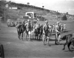 Chinese soldiers on a parade ground in northern China during WWII.  Edward Gable served in northern China.