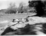 More washing girls the day of the mounds, Spring 1945, probably Yangkai. During WWII.