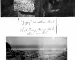 Pet dog "Zippy" at Camp Schiel, and overlooking Emerald Lake near Kunming, March 1945.
