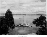 Boats on lake at Kunming, Dianchi 滇池, during wartime.