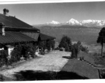 An attractive building at an Allied rest camp in the Himalayas during WWII.