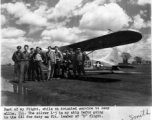 "Part of my Flight, while on detached service to Camp Ellis, Ill. The silver L-5 is my ship before going to the CBI for duty as Flt. Leader of 'D' flight."  Photo from Dale Smith