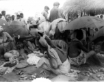 Vegetable market in India, during WWII.  Local images provided to Ex-CBI Roundup by "P. Noel" showing local people and scenes around Misamari, India.    In the CBI during WWII. 