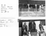 Mr. Ho and Chaplain Morealle at Confucian Temple in Nanjing, on November 15, 1945. And Buddhist figures at Purple Mountain Park, December 9, 1945.