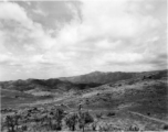 An American GI walks in the countryside in Yunnan province, China. During WWII.