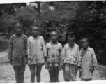 "These are five young Chinese children that lived near our base in Kwelin (Guilin)."