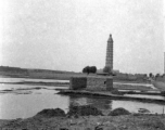 The Chengtian Temple Pagoda in Yinchuan, in northern China, during WWII.   二战期间银川的承天寺塔。