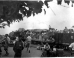 Chinese refugees evacuating from Guilin by train during the Japanese Ichigo campaign. During WWII.