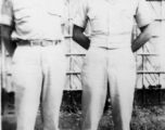 Lt. Keel and 1st/Sgt Klein pose for the camera in the CBI during WWII.