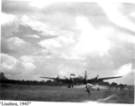 Photos taken by Robert F. Riese in or around Liuzhou city, Guangxi province, China, in 1945.  C-54 taking off at the runway at Liuzhou during WWII, in 1945.