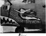The Consolidated B-24 Liberator "Georgia Peach," serial #42-73445, in the CBI during WWII.  "A. B. Gerland, 1st Lt. A.C."