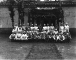 Chinese soldiers pose for group shot during rally.