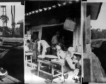 Local people at Yangkai, on the American air base or in a nearby village. During WWII.