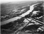 Bombing of Đò Lèn Bridge in Hà Trung Town in French Indochina (Vietnam), during WWII. In northern Vietnam, and along a critical rail route used by the Japanese.