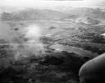 Bombing of Đò Lèn Bridge in Hà Trung Town in French Indochina (Vietnam), during WWII. In northern Vietnam, and along a critical rail route used by the Japanese.