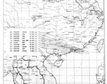 Sea sweep air mission map for July 1944, showing locations near or in China where attacks were made on Japanese by U. S. aircraft.  From the U.S. Government sources.