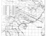 Sea sweep air mission map for August 1944, showing locations near or in China where attacks were made on Japanese by U. S. aircraft.  From the U.S. Government sources.