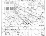 Sea sweep air mission map for October 1944, showing locations near or in China where attacks were made on Japanese by U. S. aircraft.  From the U.S. Government sources.